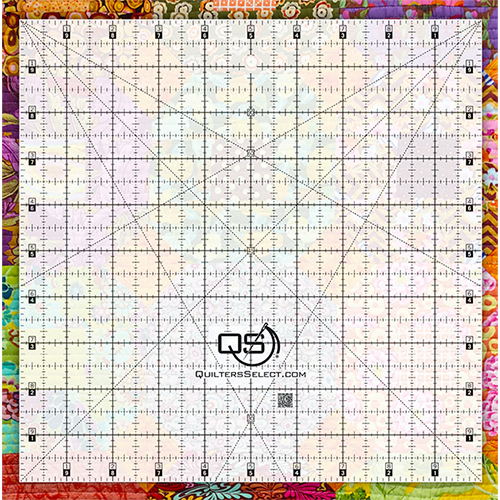 Quilter’s Select Non-Slip Crystal Clear Ruler 10″ x 10″