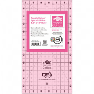 Quilter’s Select Poppie Cotton Special Edition Pink Ruler 6.5″ x 12″