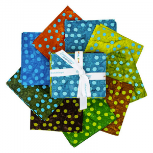 Riley Blake-Expressions Batiks Elementals Polka Pop-Green/Blue