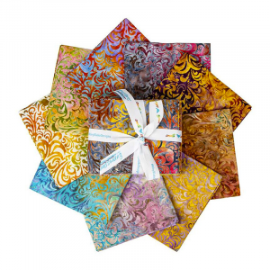 Riley Blake-Expressions Batiks Elementals Twirl & Swirl Gentler Hues