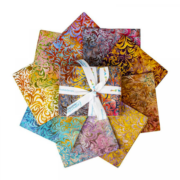 Riley Blake-Expressions Batiks Elementals Twirl & Swirl Gentler Hues