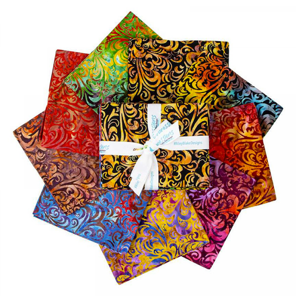 Riley Blake-Expressions Batiks Elementals Twirl & Swirl Fiesta