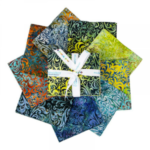 Riley Blake-Expressions Batiks Elementals Twirl & Swirl Bluegrass