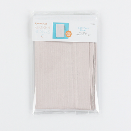 Kimberbell Cinch Sacks Blank 2 pk-Grey-8¼ x 12¼ (PRE-ORDER)
