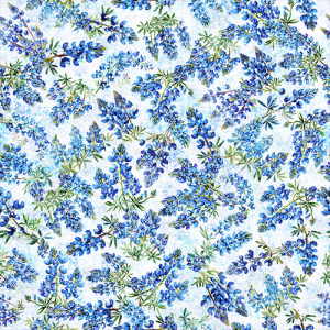 QT Fabrics ATXSH Bluebonnets White (PRE-ORDER)