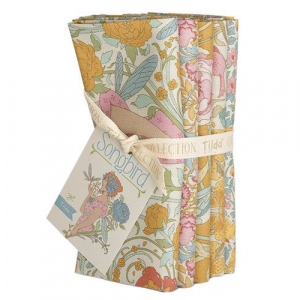 TILDA Fabric-Songbird-Fat Quarter Bundle 5pc-Yellow