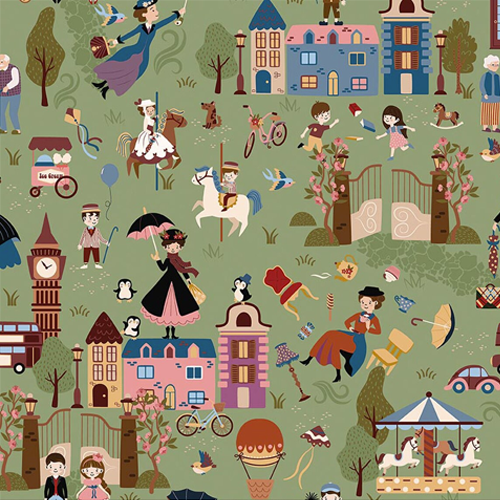 Riley Blake - A Spoonful of Sugar - Cherry Tree Lane Main Grass