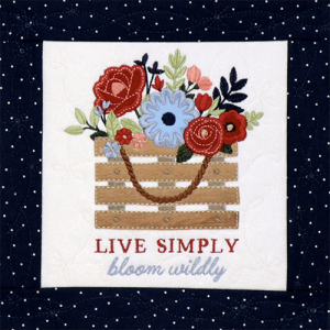 Kimberbell Country Blooms 8x8" Pillow (PRE-ORDER)