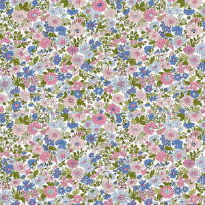 Liberty Fabric - Emily Annabelle - Blue Pink Floral