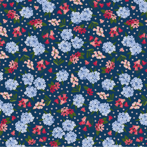 Riley Blake- Foxglove Main Oxford Blue (PRE-ORDER)