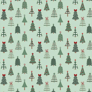 Riley Blake-Evergreen Wishes Trees Mint (PRE-ORDER)