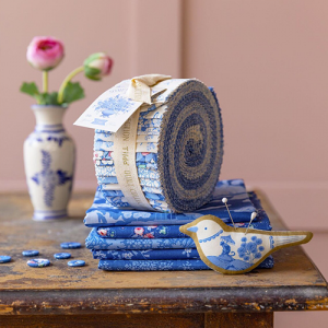 TILDA Fabric-Something Blue-Fabric Roll-2.5″ Strips-40pcs