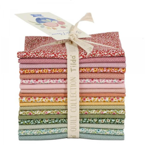 TILDA Fabric-Something Blue Appliqué Flowers-Fat Eighth Bundle 18pc