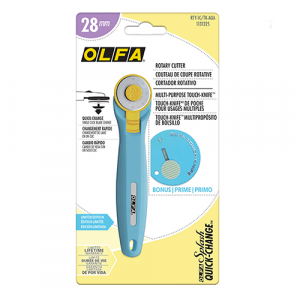 Olfa 25mm Aqua Quick Change Rotary Cutter & Bonus Touch Knife