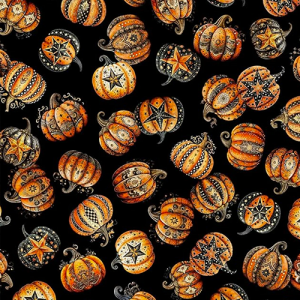 QT Fabrics Jeepers Creepers Decorative Pumpkin Toss