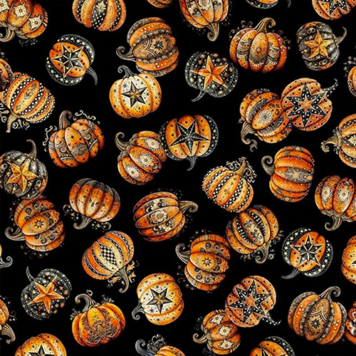 QT Fabrics Jeepers Creepers Decorative Pumpkin Toss