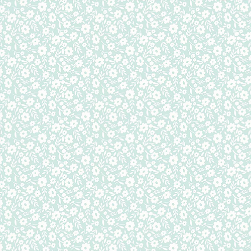 Riley Blake Little Posies Floral Aqua