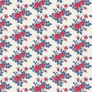 TILDA Fabric-Village Life-Myrtle Blue