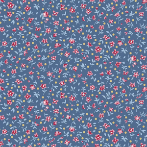 TILDA Fabric-Village Life-Mae Blue